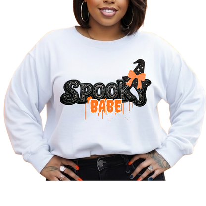Spooky Babe Crewneck Sweatshirt – Seasonal Pullover