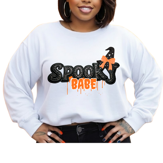 Spooky Babe Crewneck Sweatshirt – Seasonal Pullover