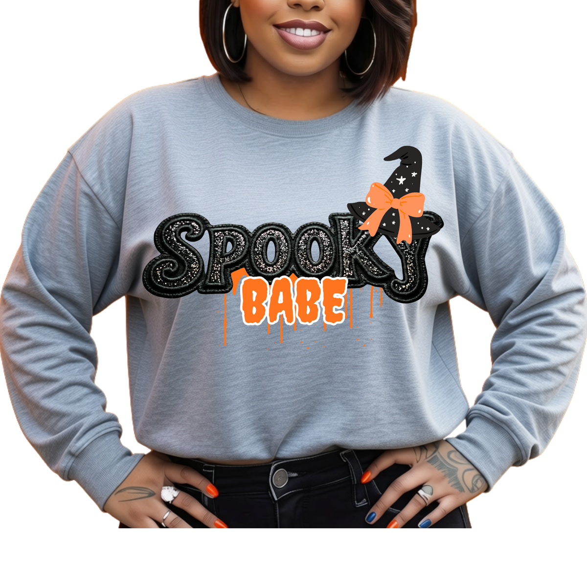 Spooky Babe Crewneck Sweatshirt – Seasonal Pullover