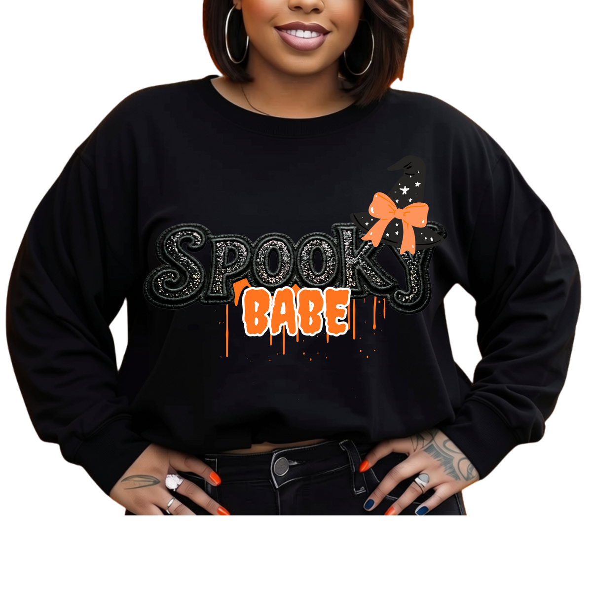 Spooky Babe Crewneck Sweatshirt – Seasonal Pullover