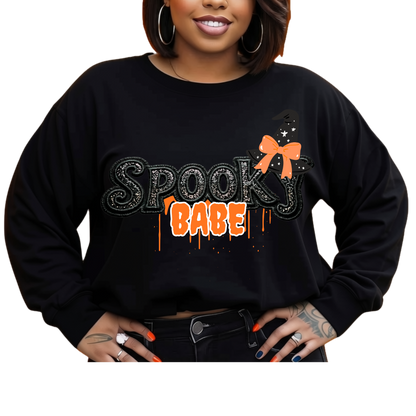 Spooky Babe Crewneck Sweatshirt – Seasonal Pullover