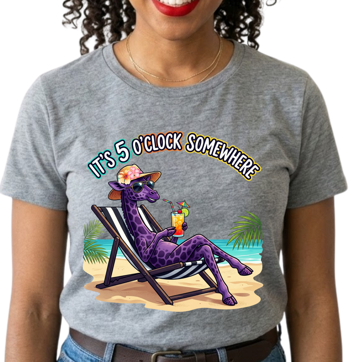It's 5 o'clock Somewhere Graphic T-Shirt – Happy Hour Everyday Tee