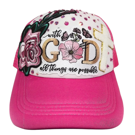 Handcrafted Bling & Embroidered Patch Hat