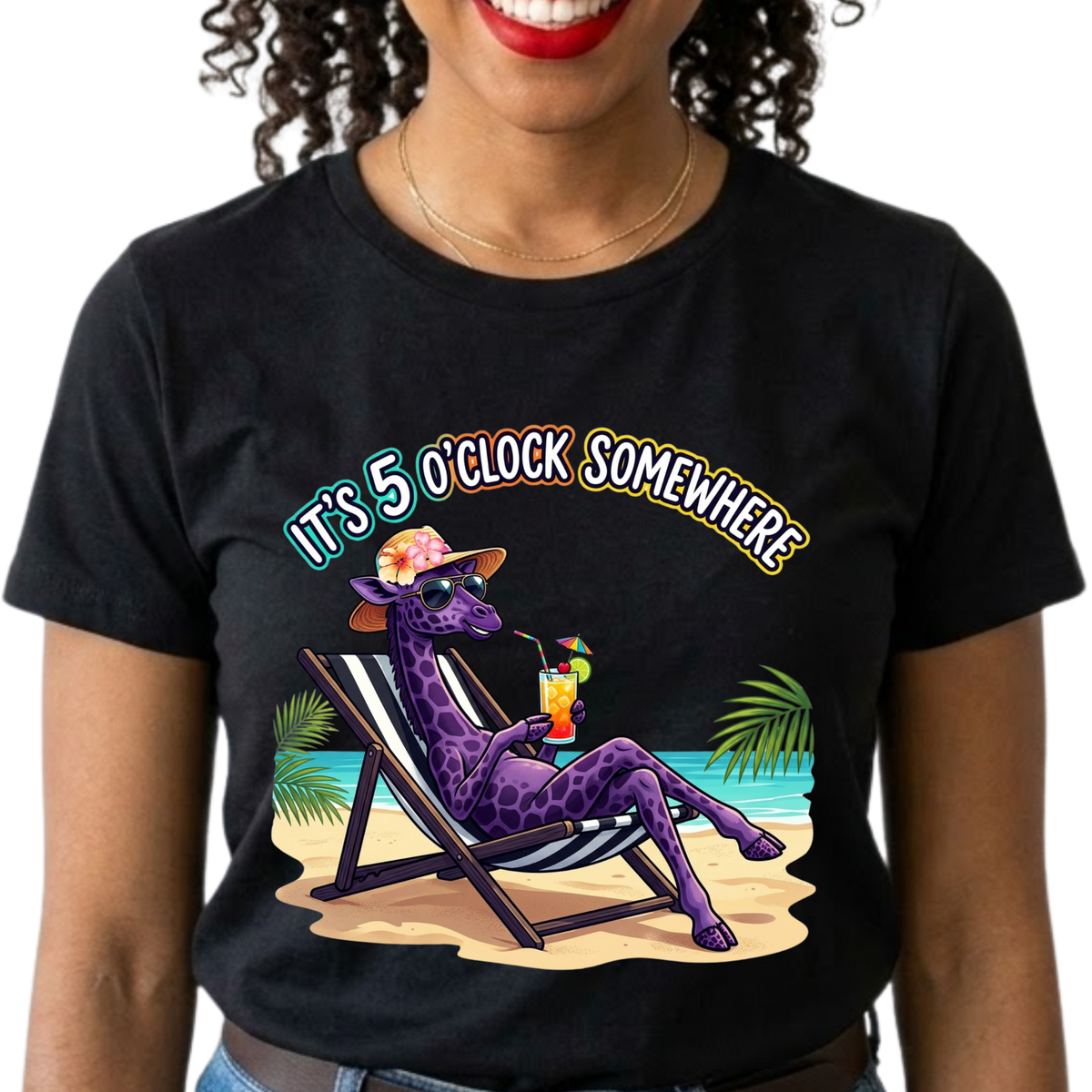 It's 5 o'clock Somewhere Graphic T-Shirt – Happy Hour Everyday Tee