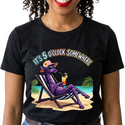 It's 5 o'clock Somewhere Graphic T-Shirt – Happy Hour Everyday Tee