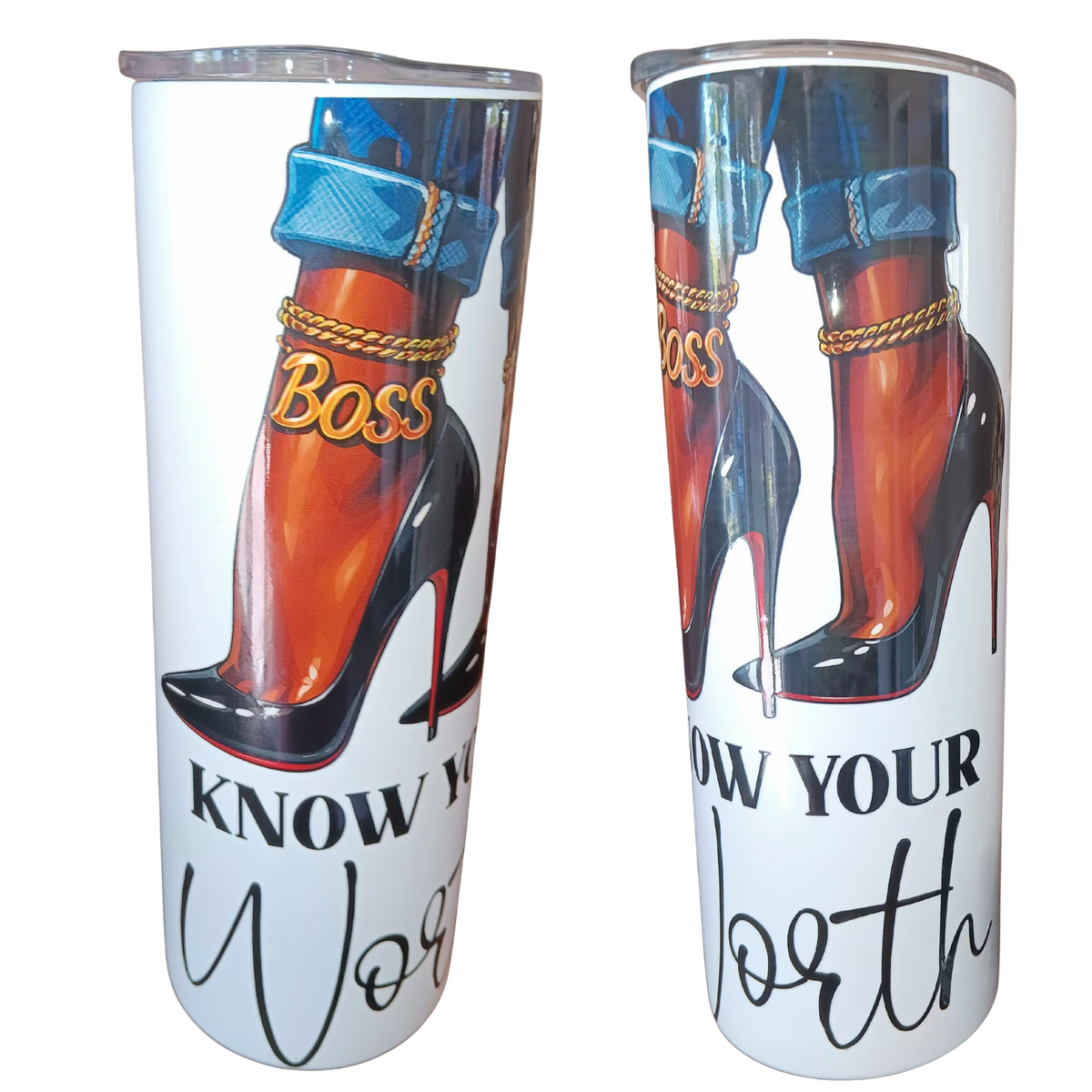 Know Your Worth Tumbler - 20 oz Travel Mug