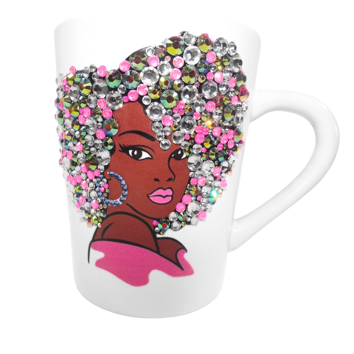 Handcrafted Bling Mug-Pretty in Pink