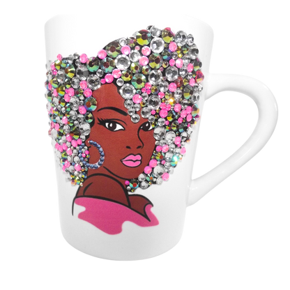 Handcrafted Bling Mug-Pretty in Pink