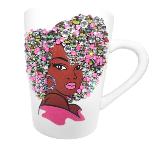 Handcrafted Bling Mug-Pretty in Pink
