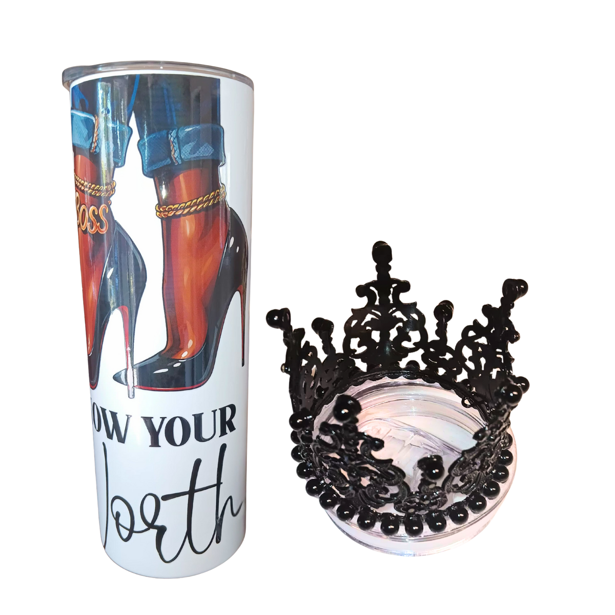 Know Your Worth Tumbler - 20 oz Travel Mug