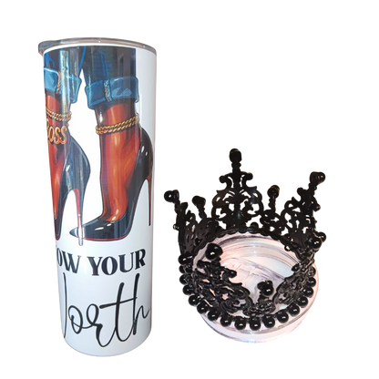 Know Your Worth Tumbler - 20 oz Travel Mug