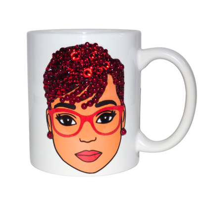 Handcrafted Bling Mug- Red Hot