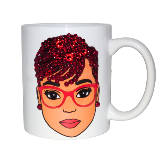 Handcrafted Bling Mug- Red Hot