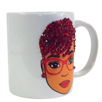 Handcrafted Bling Mug- Red Hot