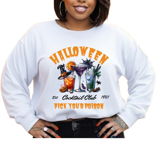 Halloween Cocktail Club Crewneck Sweatshirt – Seasonal Pullover