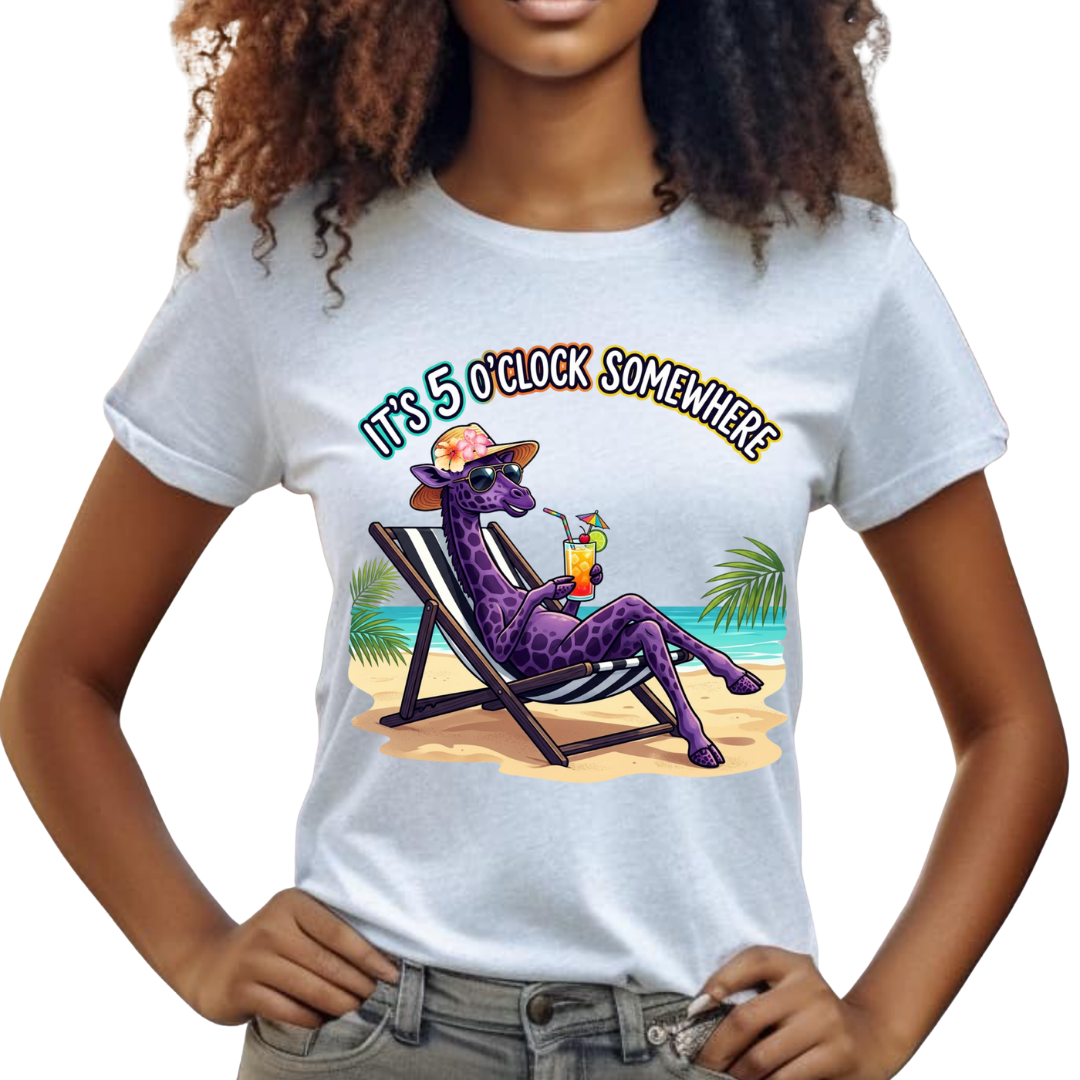 It's 5 o'clock Somewhere Graphic T-Shirt – Happy Hour Everyday Tee