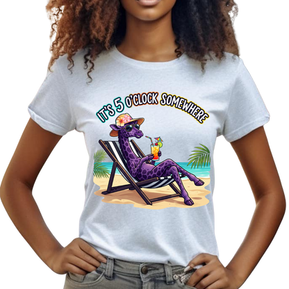 It's 5 o'clock Somewhere Graphic T-Shirt – Happy Hour Everyday Tee