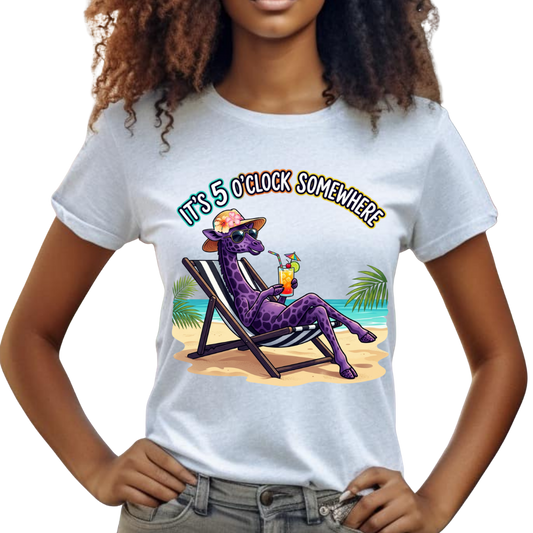 It's 5 o'clock Somewhere Graphic T-Shirt – Happy Hour Everyday Tee