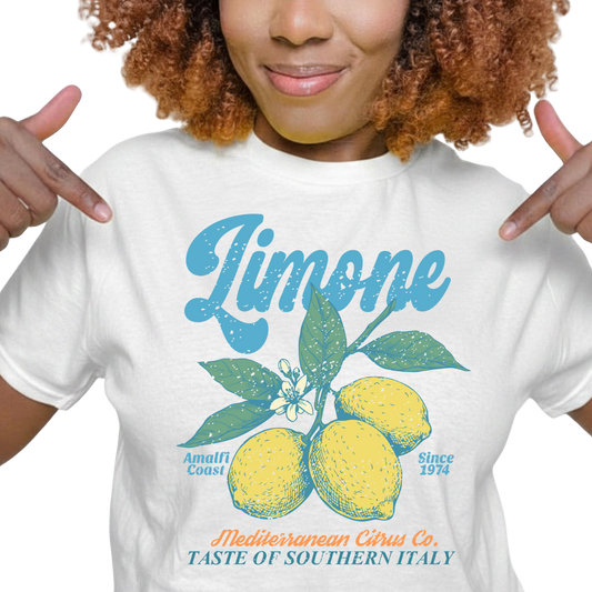 Amalfi Coast Limone Graphic T-Shirt – Italian Lemon Everyday Tee